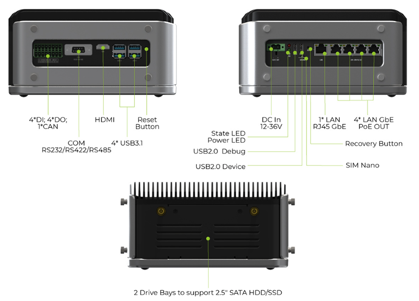 Seeed Studio reServer Industrial Fanless AI-Enabled NVR Servers